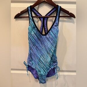 WOMENS SIZE XS ZEROXPOSUR PRINTED ONE-PIECE SWIMSUIT